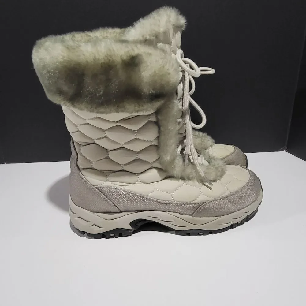 L.L.Bean Women's Quilted Winter Boots With Faux Fur